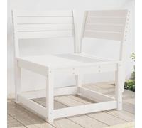 BOWEKAM Home & Garden - Divano angolare da giardino, 73 x 73 x 78 cm, in legno massello di pino, colore: bianco