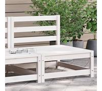 BOWEKAM Home & Garden - Divano da giardino senza braccioli, 70 x 70 x 67 cm, in legno massello di pino, colore: Bianco