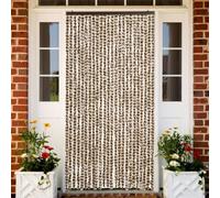 BOWEKAM Home & Garden-Fly - Tenda in ciniglia, 100 x 230 cm, colore: Beige e Marrone