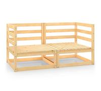 BOWEKAM Home & Garden-Garden - Divani angolari in legno massello di pino, 2 pezzi
