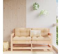BOWEKAM Home & Garden-Garden - Divani angolari in legno massello di pino, 2 pezzi