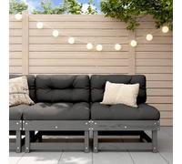 BOWEKAM Home & Garden-Garden Divani centrali 2 pz Grigio Legno Massello Pine-Mobili Scelta
