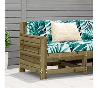 BOWEKAM Home & Garden-Garden Divano con braccioli 69x62x70,5 cm in legno impregnato di pino