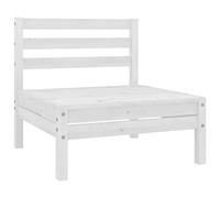 BOWEKAM Home & Garden-Garden - Divano intermedio in legno massello di pino, colore: bianco