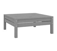 BOWEKAM Home & Garden-Garden - Poggiapiedi in legno di pino massiccio, colore: grigio