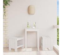 BOWEKAM Home & Garden-Garden Sgabelli 2 pz Bianco 40x36x45 cm Legno Massello Pine-Mobili Scelta