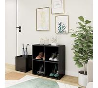 BOWEKAM Home & Garden-Hall - Scarpiera in legno lucido, 105 x 35,5 x 70 cm, colore: Grigio lucido