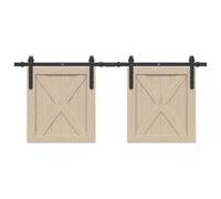 BOWEKAM Home & Garden - Kit per ante scorrevoli in acciaio al carbonio, 122 cm