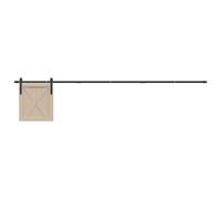 BOWEKAM Home & Garden - Kit per ante scorrevoli in acciaio al carbonio, 244 cm