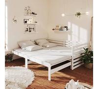 BOWEKAM Home & Garden-Letto estraibile senza materasso, bianco, 2 x (90 x 200) cm - Scelta