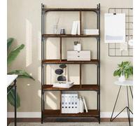 BOWEKAM Home & Garden-Libreria a 5 ripiani in rovere marrone 76x32x158 cm legno ingegnerizzato - Scelta
