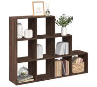 BOWEKAM Home & Garden - Libreria divisoria a 3 ripiani in rovere marrone, 137,5 x 29 x 103,5 cm, in legno ingegnerizzato a scelta