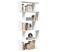 BOWEKAM Home & Garden - Libreria divisoria a 5 ripiani, 70 x 24 x 161 cm, in legno ingegnerizzato, colore: bianco