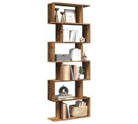BOWEKAM Home & Garden - Libreria divisoria a 6 ripiani in legno antico, 70 x 24 x 193 cm, in legno ingegnerizzato a scelta