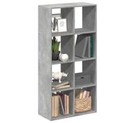 BOWEKAM Home & Garden - Libreria divisoria in legno di cemento, 69,5 x 29 x 137,5 cm, colore: grigio
