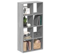 BOWEKAM Home & Garden - Libreria in legno di ingegneria, 69,5 x 29 x 137,5 cm, colore: Grigio