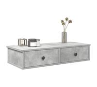 BOWEKAM Home & Garden-Mensola da parete con cassetti grigio cemento 80x31x17 cm in legno ingegnerizzato - Scelta