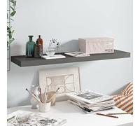 BOWEKAM Home & Garden - Mensola da parete in MDF, 90 x 23,5 x 3,8 cm, colore: Grigio lucido