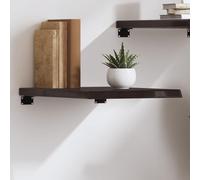 BOWEKAM Home & Garden-Mensola da parete marrone scuro 40x60x(2-4) cm legno massello trattato rovere