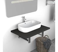 BOWEKAM Home & Garden-Mensola da parete per lavabo grigio 60 x 40 x 16,3 cm - Scelta