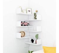 BOWEKAM Home & Garden-Mensole Angolari 2 pz Bianco 40x40x50 cm Legno Ingegnerizzato - Scelta