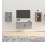 BOWEKAM Home & Garden-Mobile TV a parete 2 pz grigio Sonoma 40x34.5x60 cm - Scelta