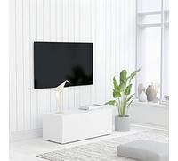 BOWEKAM Home & Garden-Mobile TV Bianco 80x34x30 cm Legno Ingegnerizzato - Scelta