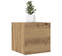 BOWEKAM Home & Garden - Mobile TV da parete in rovere artigianale, 30,5 x 30 x 30 cm