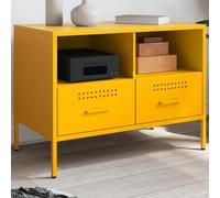 BOWEKAM Home & Garden - Mobile TV in acciaio, 68 x 39 x 50,5 cm, colore: Giallo senape