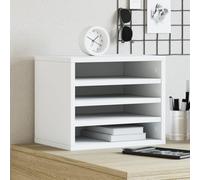 BOWEKAM Home & Garden - Organizer da scrivania, 36 x 26 x 29,5 cm, colore: Bianco