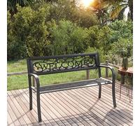 BOWEKAM Home & Garden Panca da giardino 125 cm Acciaio Nero
