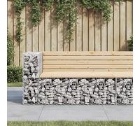 BOWEKAM Home & Garden - Panchina da giardino in legno di pino massiccio, 122 x 71 x 65,5 cm