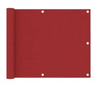 BOWEKAM Home & Garden - Paravento da balcone in tessuto Oxford, 75 x 500 cm, colore: rosso