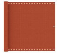 BOWEKAM Home & Garden - Paravento per balcone, in HDPE, 90 x 500 cm, colore: Arancione
