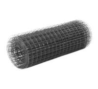 BOWEKAM Home & Garden - Recinzione in filo di acciaio con rivestimento in PVC, 25 x 0,5 m, colore: grigio