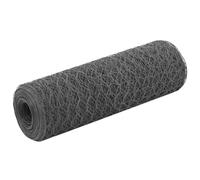 BOWEKAM Home & Garden - Recinzione in filo di acciaio con rivestimento in PVC, 25 x 0,5 m, colore: grigio