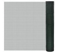 BOWEKAM Home & Garden - Recinzione metallica zincata con rivestimento in PVC, 10 x 1 m, colore: Verde