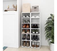 BOWEKAM Home & Garden-Scarpiera 2 pz Bianco Lucido 27,5x27x102 cm - Scelta