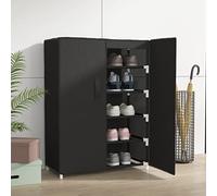 BOWEKAM Home & Garden - Scarpiera in tessuto, 60 x 28 x 90 cm, colore: Nero