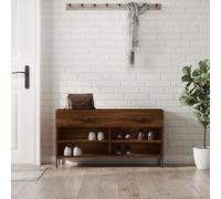 BOWEKAM Home & Garden-Scarpiera Panca Rovere Marrone 102x35x55 cm Legno Ingegnerizzato - Scelta