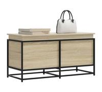 BOWEKAM Home & Garden - Scatola portaoggetti con coperchio, in legno di quercia Sonoma, 100 x 40 x 51,5 cm