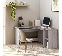 BOWEKAM Home & Garden-Scrivania angolare Sonoma Grigio 120x140x75 cm Legno Ingegnerizzato - Scelta