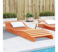 BOWEKAM Home & Garden - Sedia a sdraio in legno massello di pino, 205 x 70 x 31,5 cm, colore: Marrone