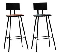 BOWEKAM Home & Garden-Sedie Bar 2 pz Legno Solido Recupero - Scelta
