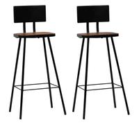 BOWEKAM Home & Garden-Sedie Bar 2 pz Legno Solido Recupero - Scelta