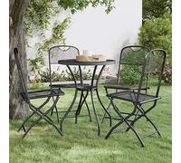 BOWEKAM Home & Garden Sedie da giardino pieghevoli 4 pezzi in rete metallica espansa antracite-mobili scelta