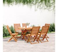 BOWEKAM Home & Garden - Sedie da giardino pieghevoli in legno massello di acacia, 6 pezzi, 51 x 66 x 95 cm