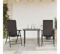 BOWEKAM Home & Garden - Sedie da giardino pieghevoli in rattan sintetico, 2 pezzi, colore: Nero caffè