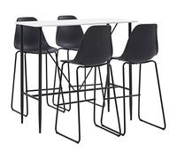 BOWEKAM Home & Garden - Set da bar in plastica, 5 pezzi, colore: Nero