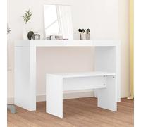 BOWEKAM Home & Garden - Sgabello da toeletta, 70 x 35 x 45 cm, colore: Bianco